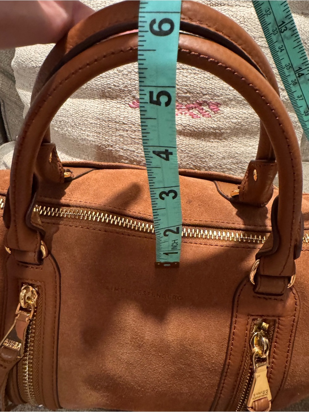 Aimee Kestenberg - Suede & Leather Satchel - Brown - Picture 14 of 16